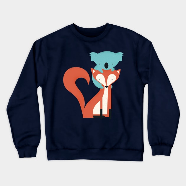 Fox and Koala Crewneck Sweatshirt by jayf23